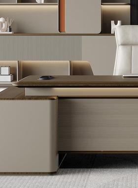 FYA08-26现代简约老板桌办总裁公桌椅柜全套办公大家高端具气大班