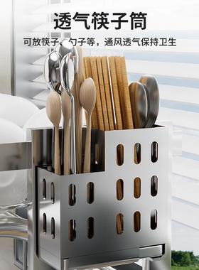 碗碗04不锈HS-304钢伸缩厨房水槽置物架架放碗盘沥3水架多功能碟