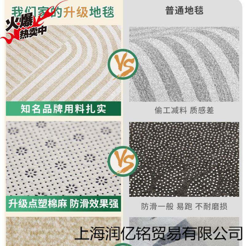 地毯垫客厅免理洗可擦防水防污2025新款白色法ltao8024式打奶油风