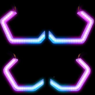 通用改车灯OS日行灯异形天使装眼勺子SYT-DRL-0灯LED单双光幻彩透