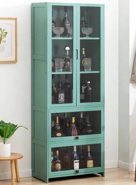 5YA1木马人酒柜展示柜现代简约网红小酒柜欧式实木家用靠墙置物架