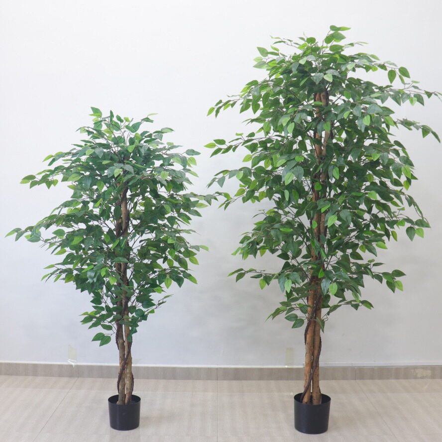 仿真绿植假榕树幸福树植物商场酒店大客厅摆件落地花艺布景装饰物