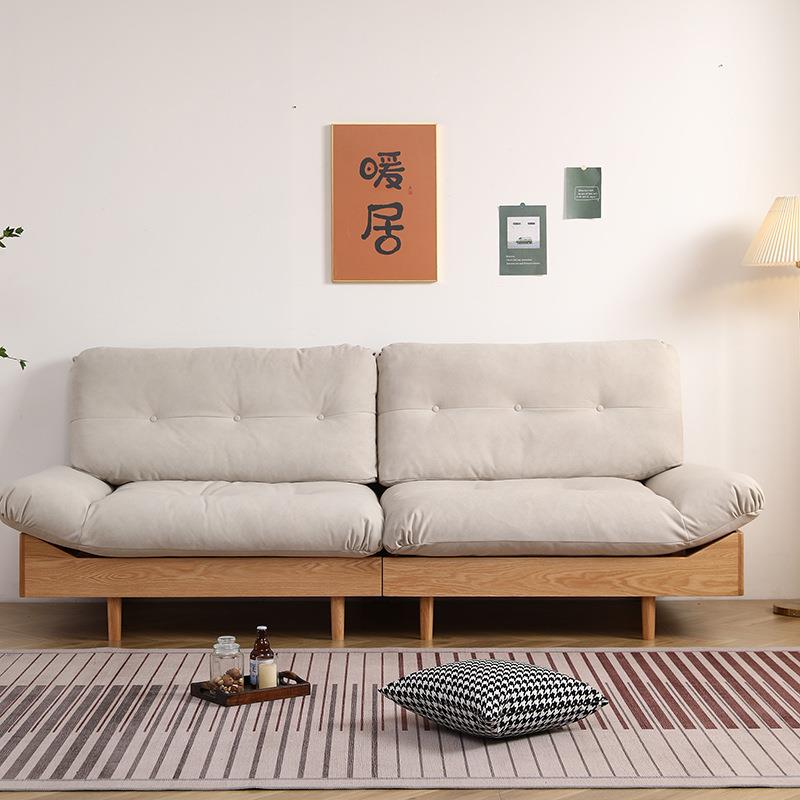 xm02日式全实木云沙发客厅简约户型原宿小原朵木组风合客厅布艺沙