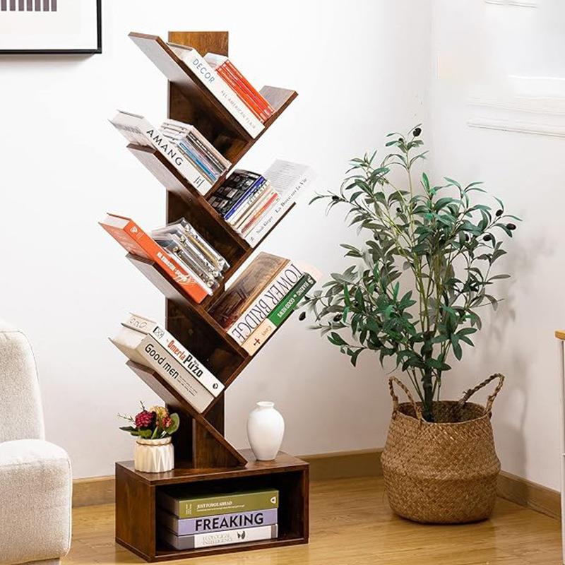 简易形7层书架落地置物架家用柜客厅收7层书架纳书意架多层创卧室