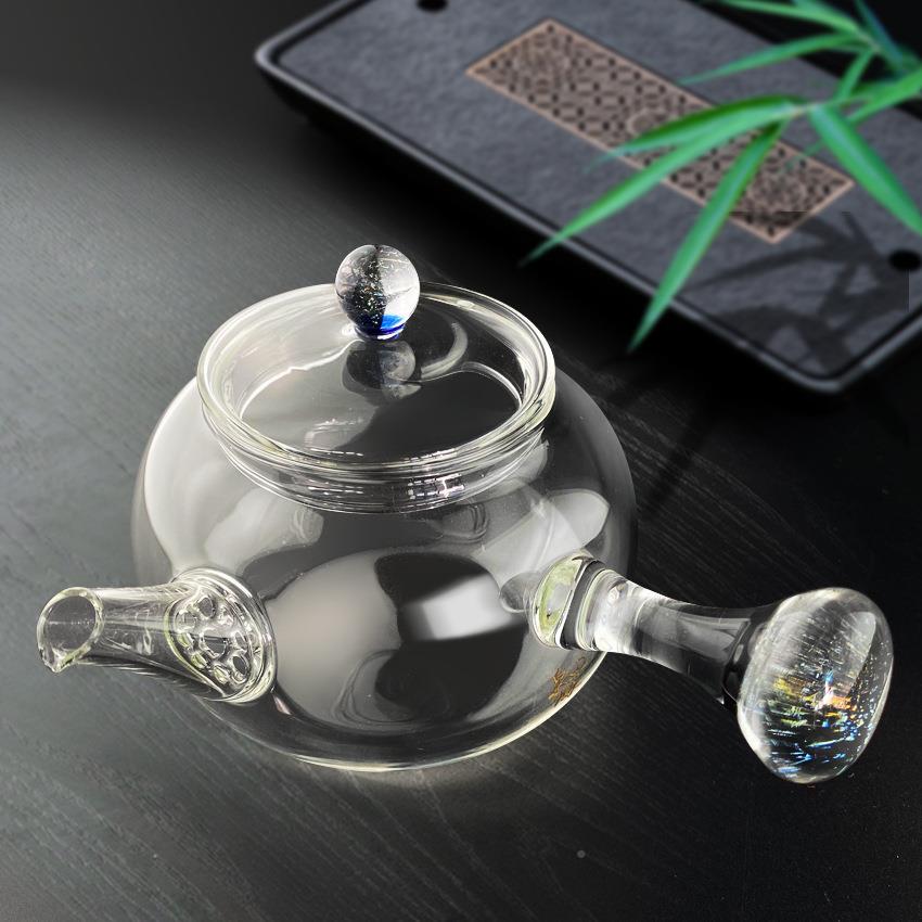 高硼硅玻璃侧把泡茶壶空zt-01家用壶围炉煮茶壶星加厚玻璃茶壶茶
