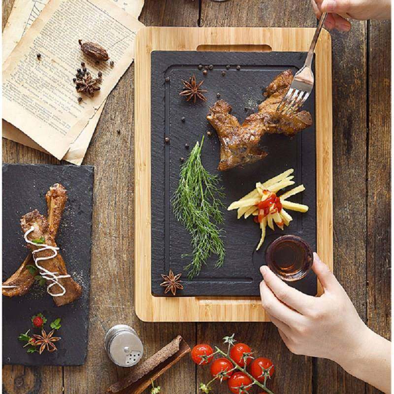 餐盘包昌邮黑色板岩石WAS板菜牛排盘牛排石板盘冷盘菜热拼盘石板,餐饮具,盘,淘宝优惠券,粉丝福利购,淘宝优惠卷