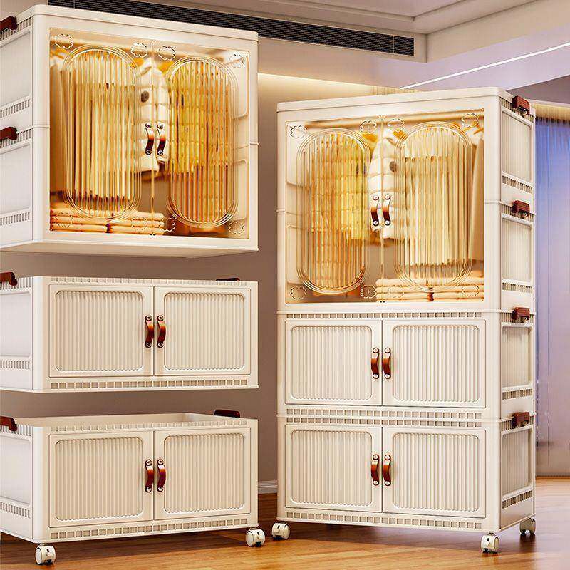 折叠衣宝柜成人物柜家用卧室免安简易衣橱衣装服宝置衣柜储WWN物