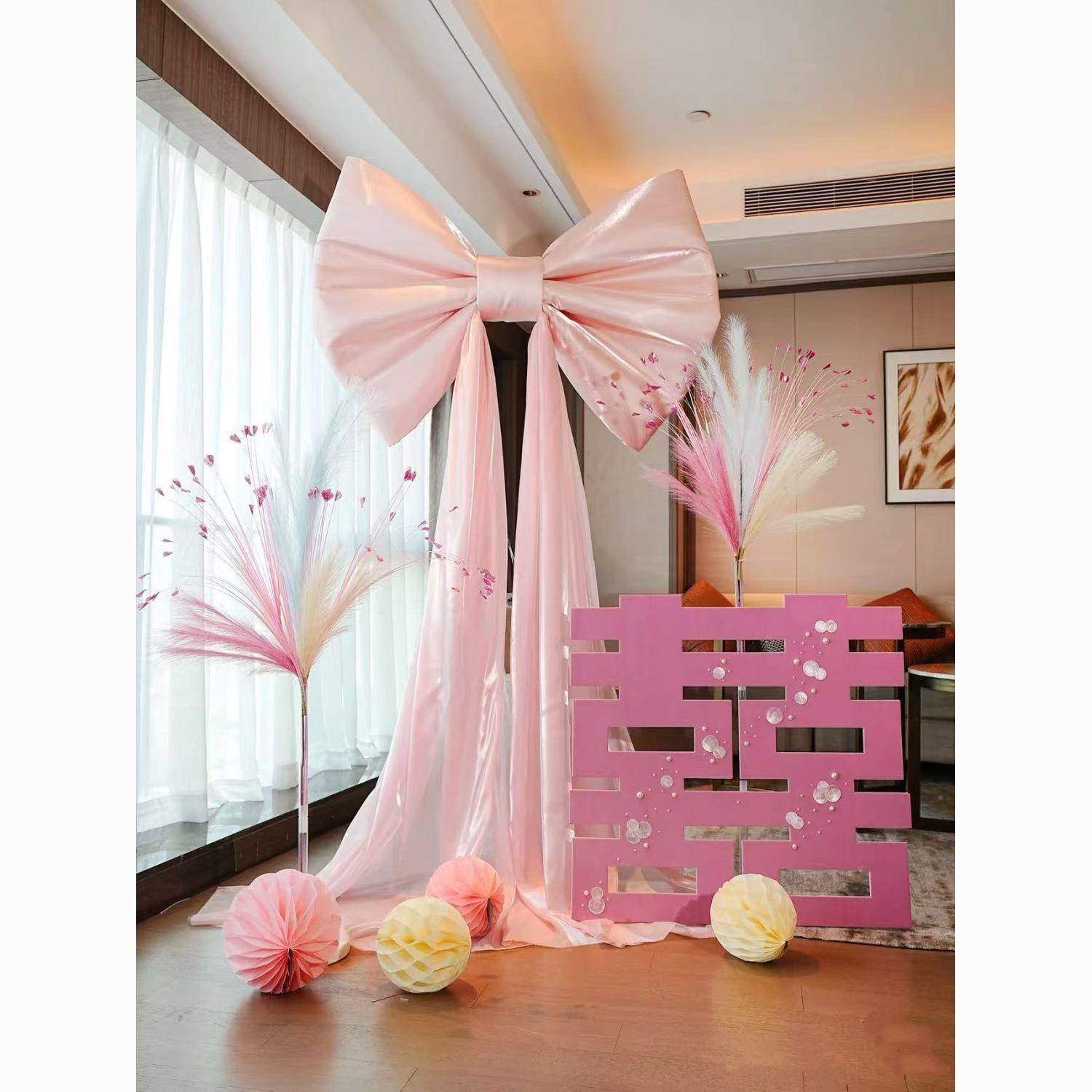 挂饰新娘款婚房5装新饰大红用品喜庆蝴蝶AL100033结新娘2绒02拍照