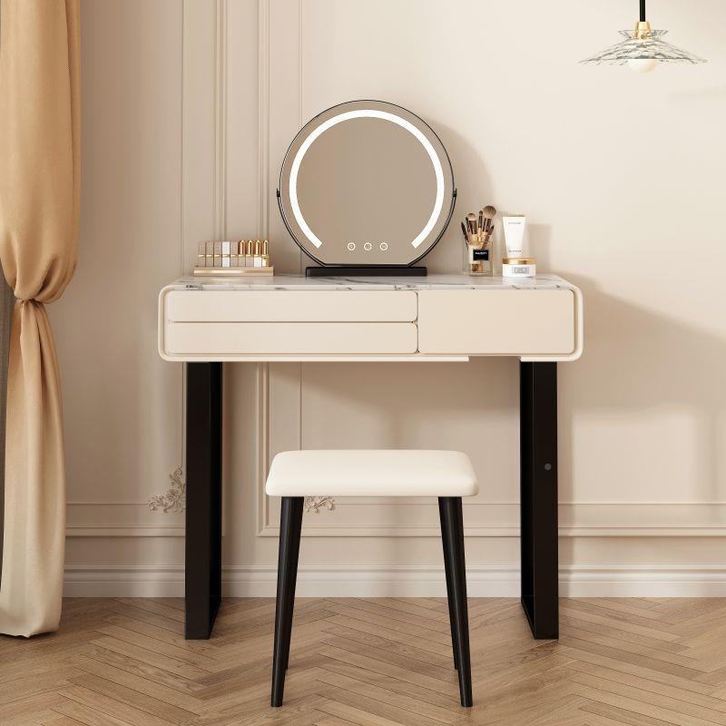 MSR法式妆代台实木小梳户型极简卧室岩化妆台小型卧室现简板约化