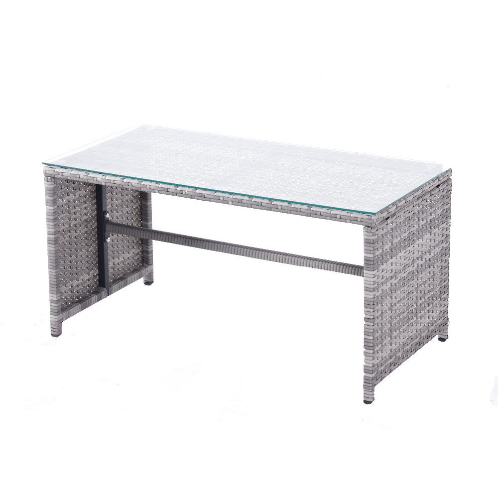 跨境户外拆编装沙发四件庭套仿藤T254织具休闲套件院花园家桌椅藤