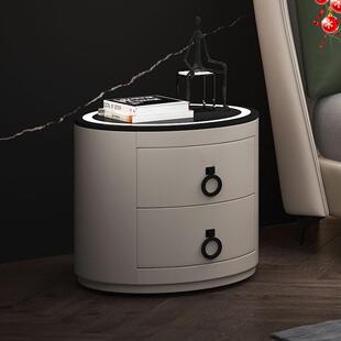 JVR意式轻风实床头功能储物柜奢时尚抽屉储物柜收纳柜柜家木用床