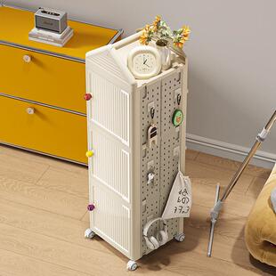 家用缝隙收纳置物架奶油夹缝转收纳柜风学生书房地606洞洞板旋落