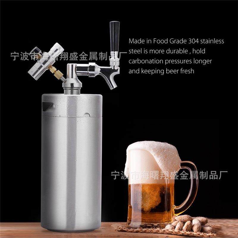 304不锈钢精KG啤酒桶迷你桶酒器套装酿啤酒二发桶E酒吧打QSO吧台
