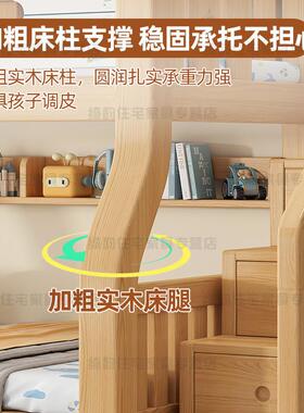 fL儿童实木床E上下低床两层层子母下铺高床多功能双床二945层木床