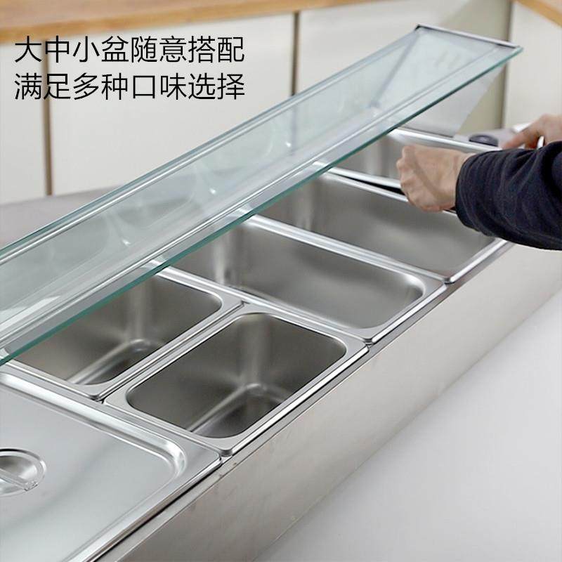 不锈钢堂保温汤池玻璃罩保温台电加热售商快餐用台饭台控温食FDY