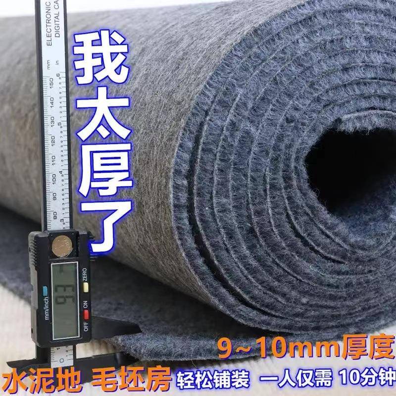 商用加室拍厚满接铺666隔音地毯家用卧照台球厅地毯出租房水泥地