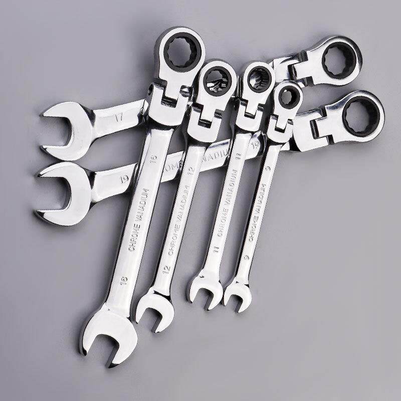 扳厂家销809售工具72齿件1PC6-32mm固定活2动头套装12套棘轮手