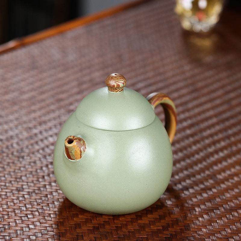 宜手工原兴矿豆青砂紫砂一件ZD-H1874起用批绞泥龙壶蛋茶壶家直播