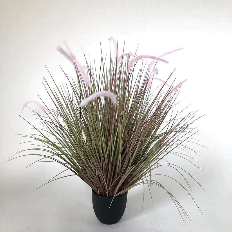 仿真植物仿芦苇0.9米13真狗尾巴草绿植草盆头014栽蒲苇网红落地装