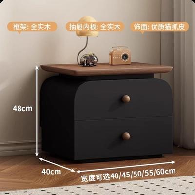 床头实柜中古奶油风意式极木简小户型简约柜现NN代卧室收纳子免安