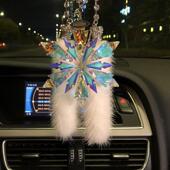 fYl汽花车雪挂件神高117挡女饰款 车内里挂件饰品精致车载装 品节日