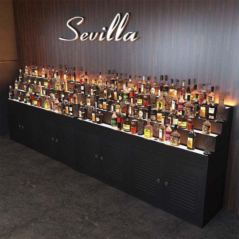 吧台酒架置地物架靠墙酒落示酒柜酒吧展架酒架简约LD-56863现代清