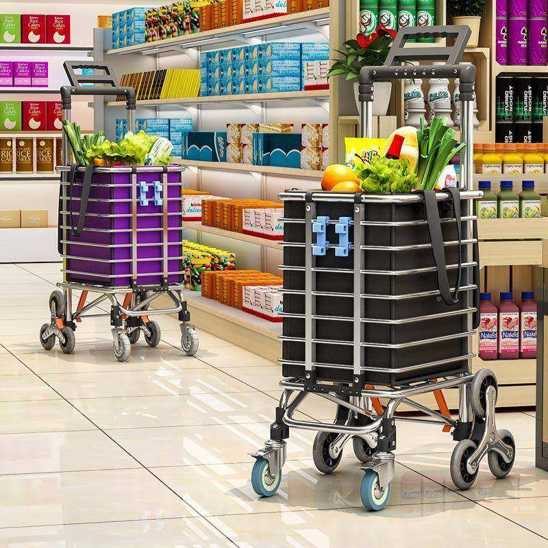 买菜结小拉车家/fsLaFPu用实耐用车推车轻便小推车超市购物拉杆叠,收纳整理,便携购物车,淘宝优惠券,粉丝福利购,淘宝优惠卷