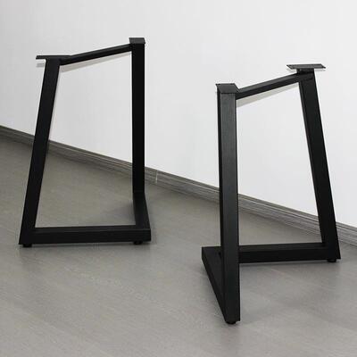 J^可定铁艺桌脚腿架岩板瓷砖大石底座餐PFA桌茶支几理桌电脑办公