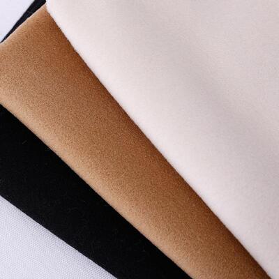 S2302710山绒羊TWU单面立顺680g素色毛加厚羊绒羊毛大衣毛呢面料