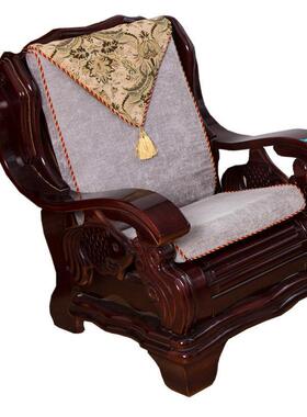 经典肩款雪背式尼尔老木质沙发垫子单坐组合红实披木椅垫带001016