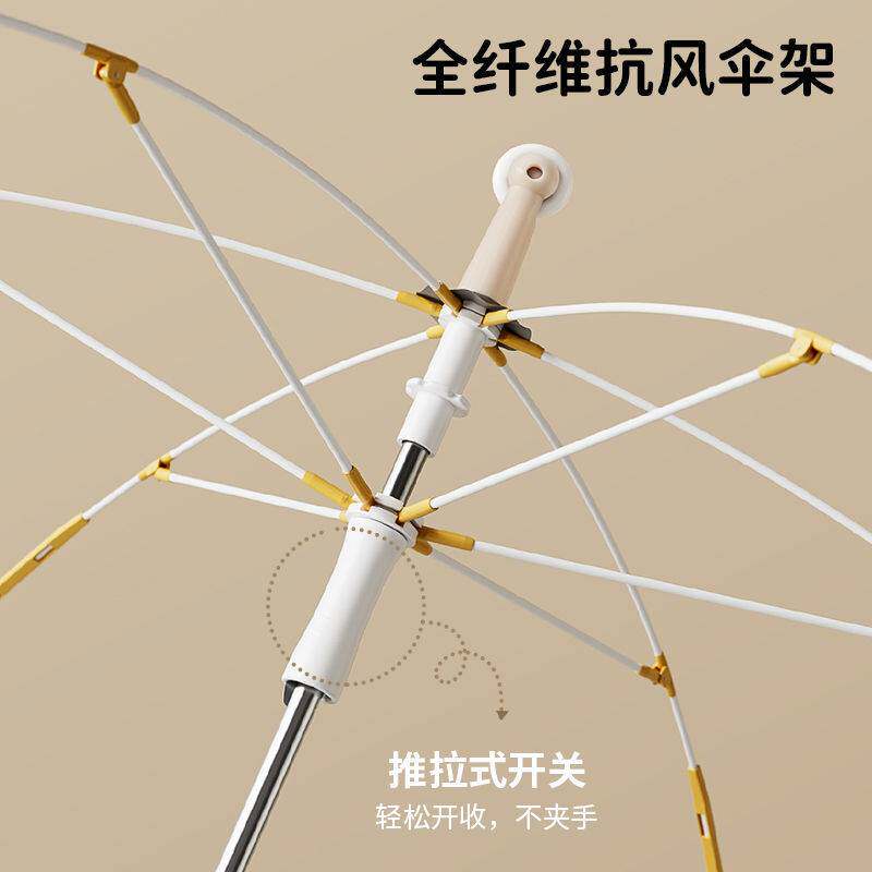 滚轮儿童伞晴雨两用卡通可爱长柄雨伞男孩女孩轻便防戳防晒伞