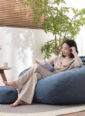 懒人沙发可躺可睡榻阳米单人豆袋台休闲背椅子KEP宿舍榻靠卧室小