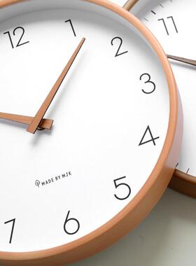 简实木F96SJ5H8钟表挂钟客厅约025新款家用石英钟挂表钟挂墙时2静