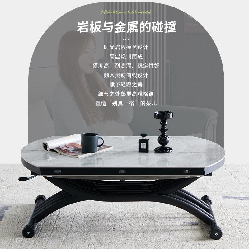 多功户能升降茶几桌两用一体式小型客厅圆形餐可折见详情移动叠家