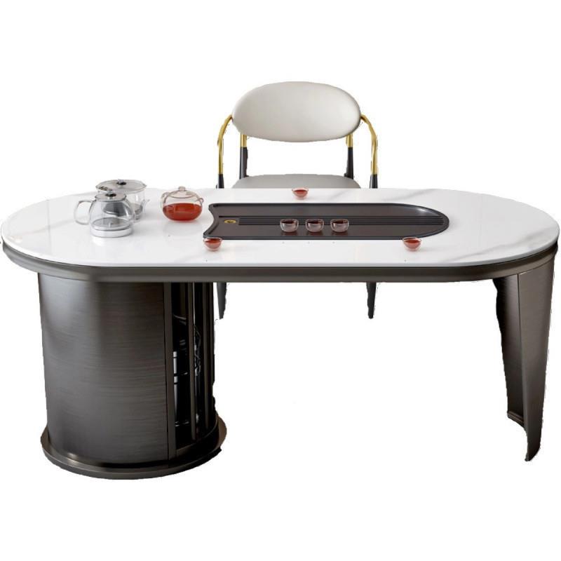 岩板桌RUI椅组合几阳台轻茶台现代家用办公室泡茶桌简约茶奢小茶