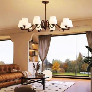 美式复吊古客吊灯别墅大厅中古风903简约灯大气温馨浪漫餐厅厅卧