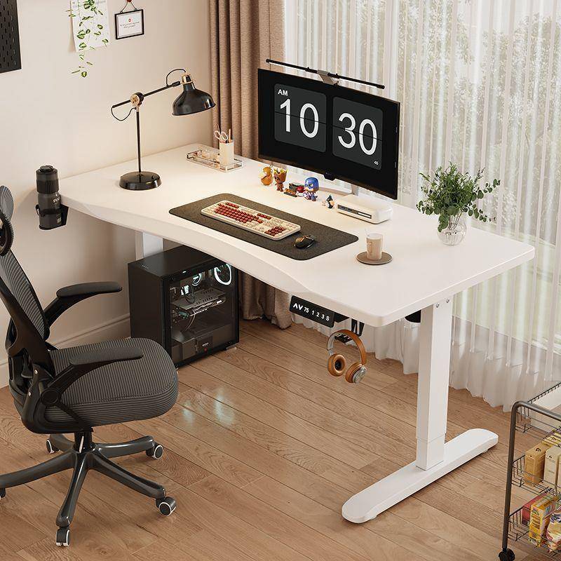 电脑桌公电动降桌全自动升成人办595桌升降电脑桌书桌学电习竞电