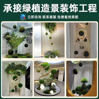 仿真植造景室内景观橱窗装饰入户玄关仿吊顶造景生假落植物绿苔藓