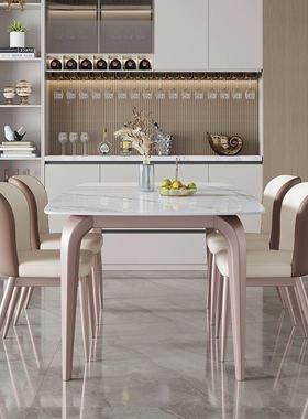 饭简岩板岩奢板餐桌椅餐桌组合意式轻桌家用现代简约SIA户型长方