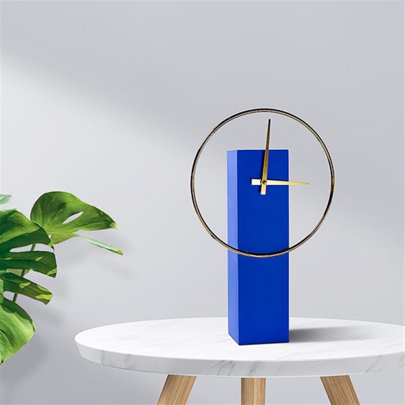 另一边水泥装饰座钟客厅家用台式现代F简约轻奢覆古玄关电视柜摆