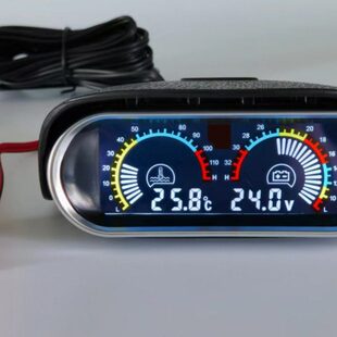 数显水温电压表汽车货车挖机改装水温表卧式数字组合表12V24V通用