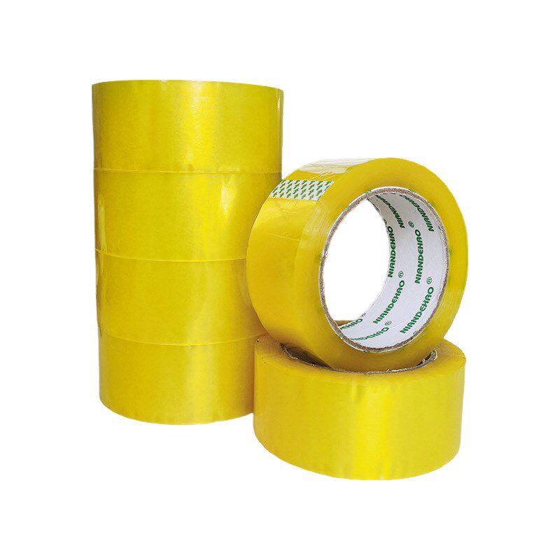 整箱黄色透明胶带48mm打包封口胶50u封箱胶物流胶带