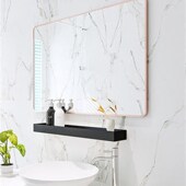 民宿浴室镜高清自粘贴墙卫生间厕所洗手梳妆台化妆免打孔贴片镜子