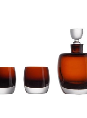 意式轻奢现代g简约创意布鲁玻璃琥珀酒具酒杯套桌面餐桌酒店样板