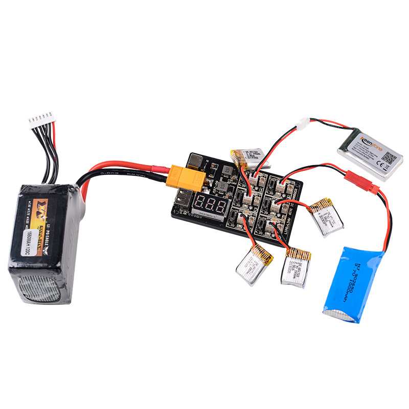6IN1-1S Lipo LiHV xt60 12V2A电池充电器板 咪咪头 小白头 JST头