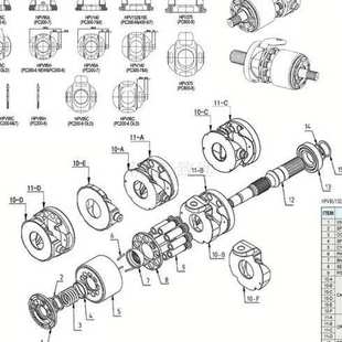 7液压泵轴708 12111 PC300 12180 PC350 708 1212