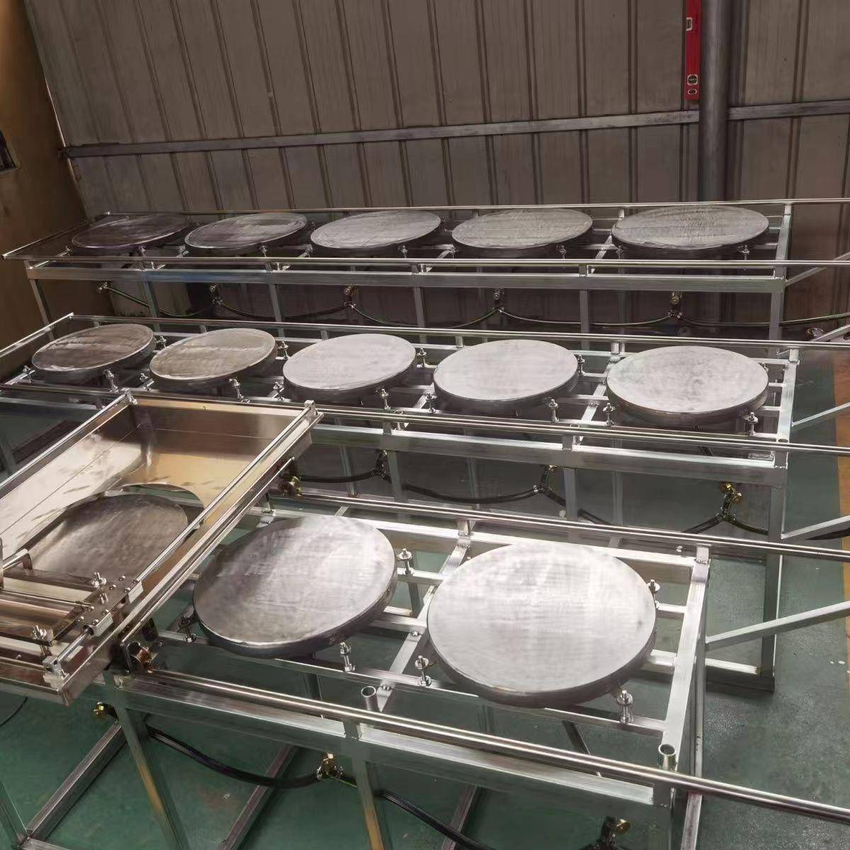 商用978全自动煎饼拉机摆摊煎小型饼果子机推式6个鏊子电煎饼机