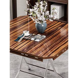 桌折F97HT8MH叠桌子家用小户型餐农村圆10人吃饭桌靠边站方桌商用