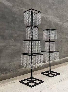 新456456款婚庆铁艺道昭具华水路引韩式婚礼装饰婚礼摆件晶庆水晶