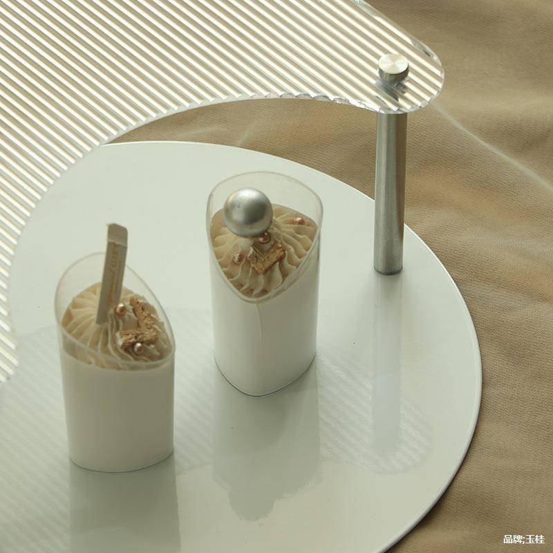 欧式白色甜品台摆件婚礼点心装饰展示架子亚克力下午茶歇冷餐托盘